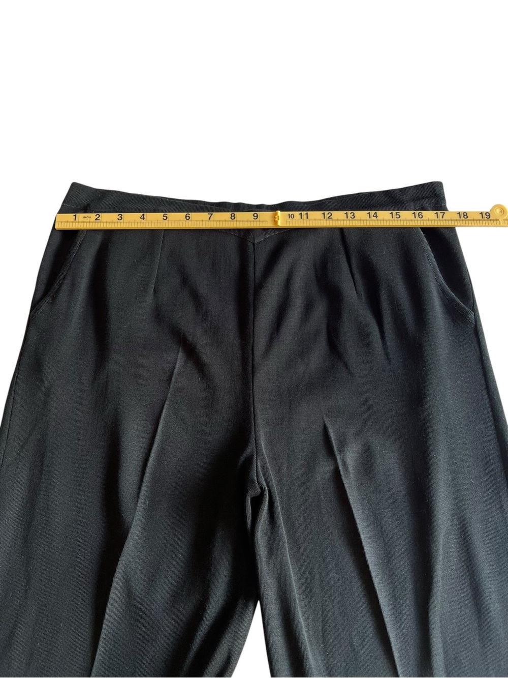 Ming Wang Black Knit Wide Leg Pants Women’s Large - Picture 6 of 9